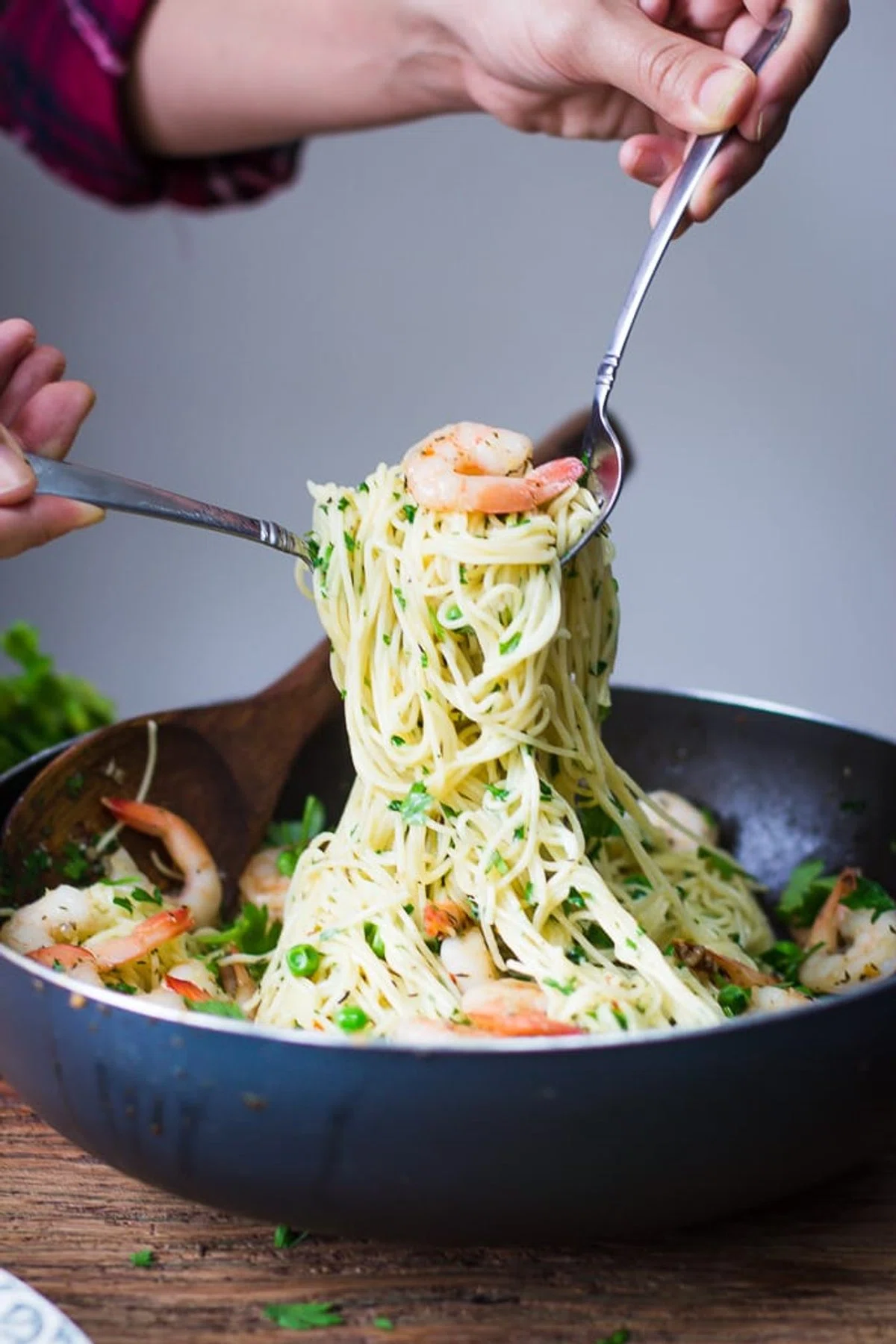 Garlic Buttered Shrimp Pasta