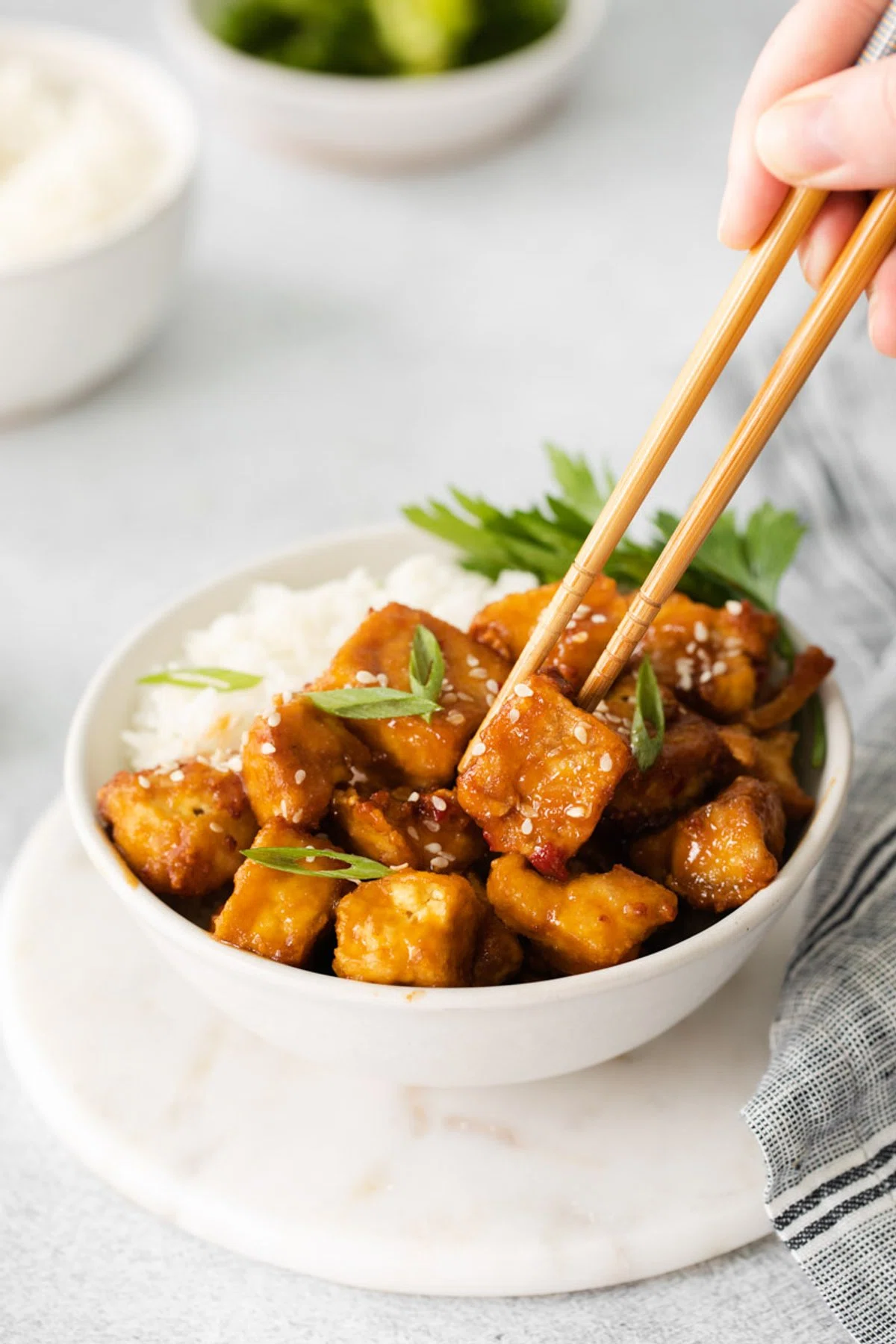 Air Fryer Spicy Tofu