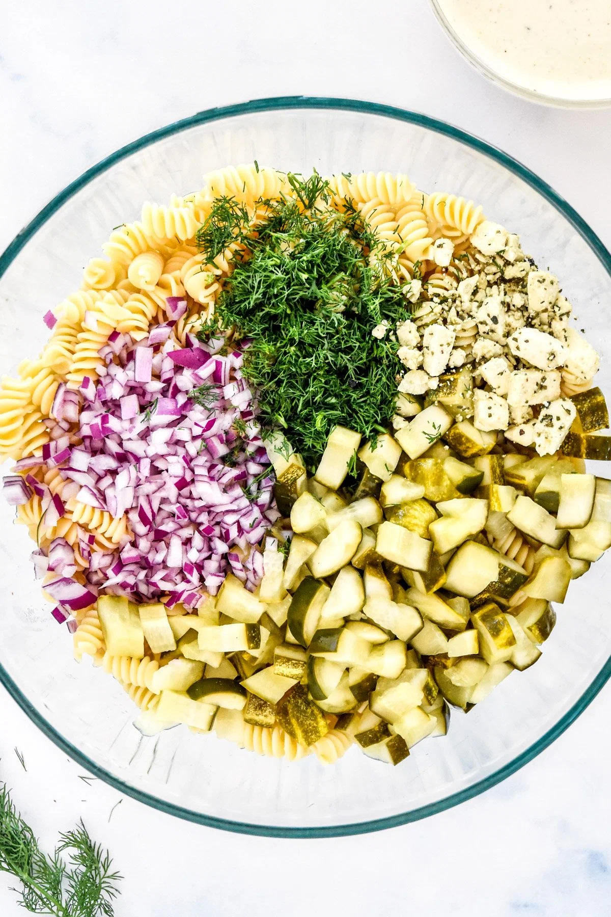 Creamy Dill Pickle Pasta Salad