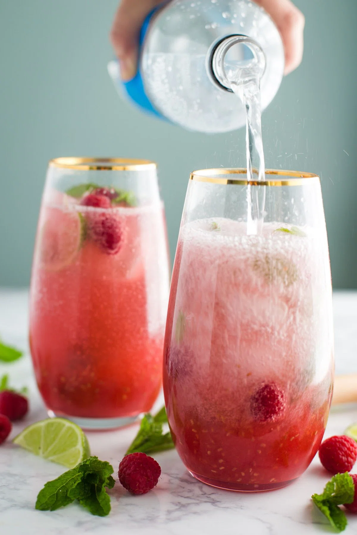 Raspberry Virgin Mojito