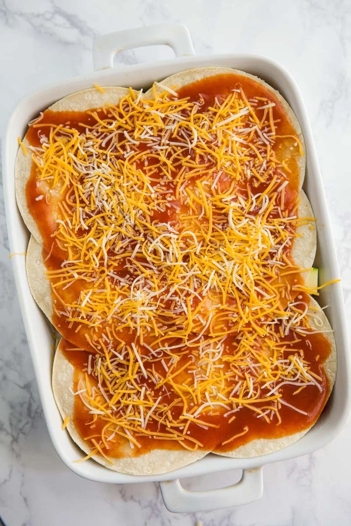 Loaded Veggie Enchilada Casserole