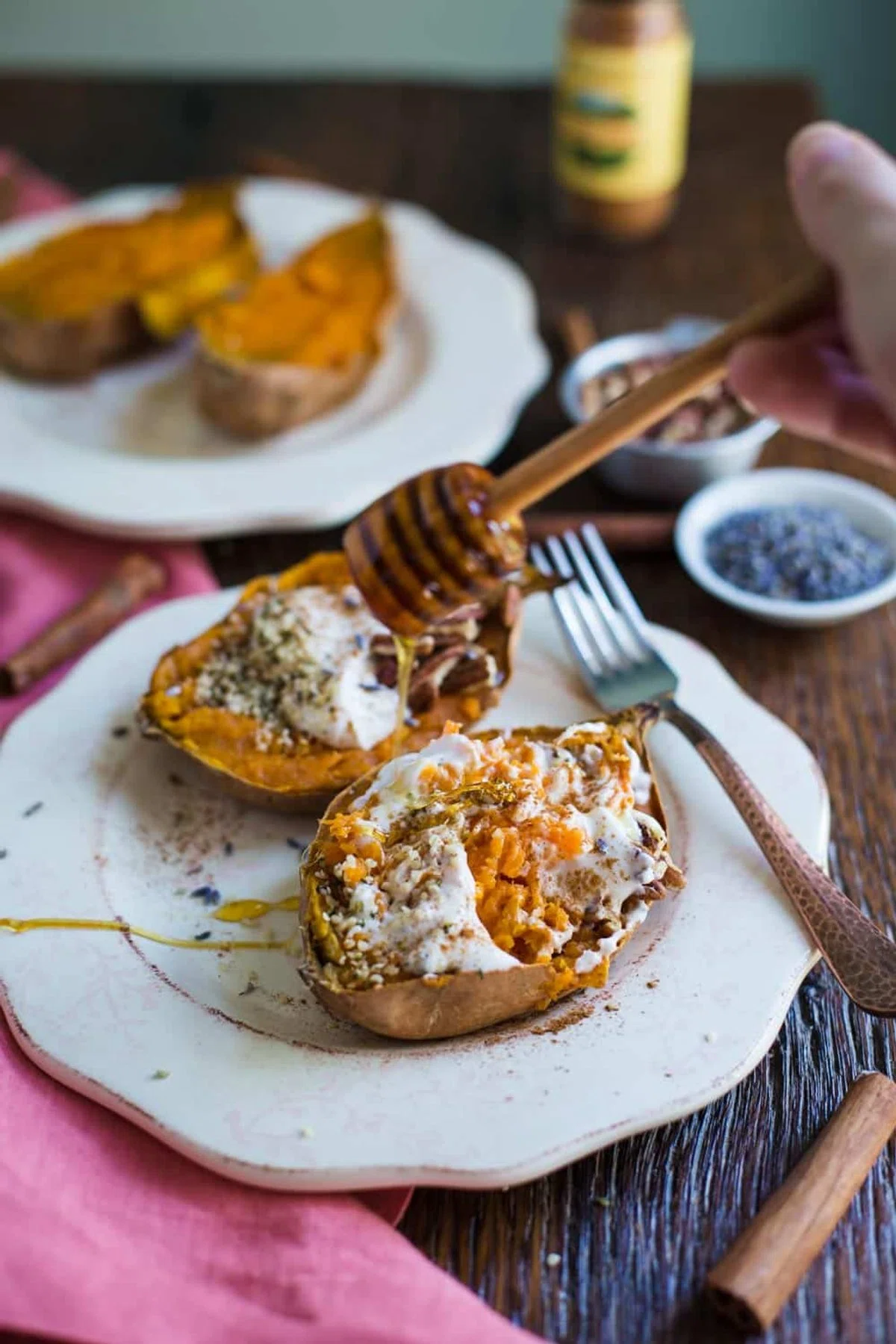 Breakfast Baked Sweet Potatoes