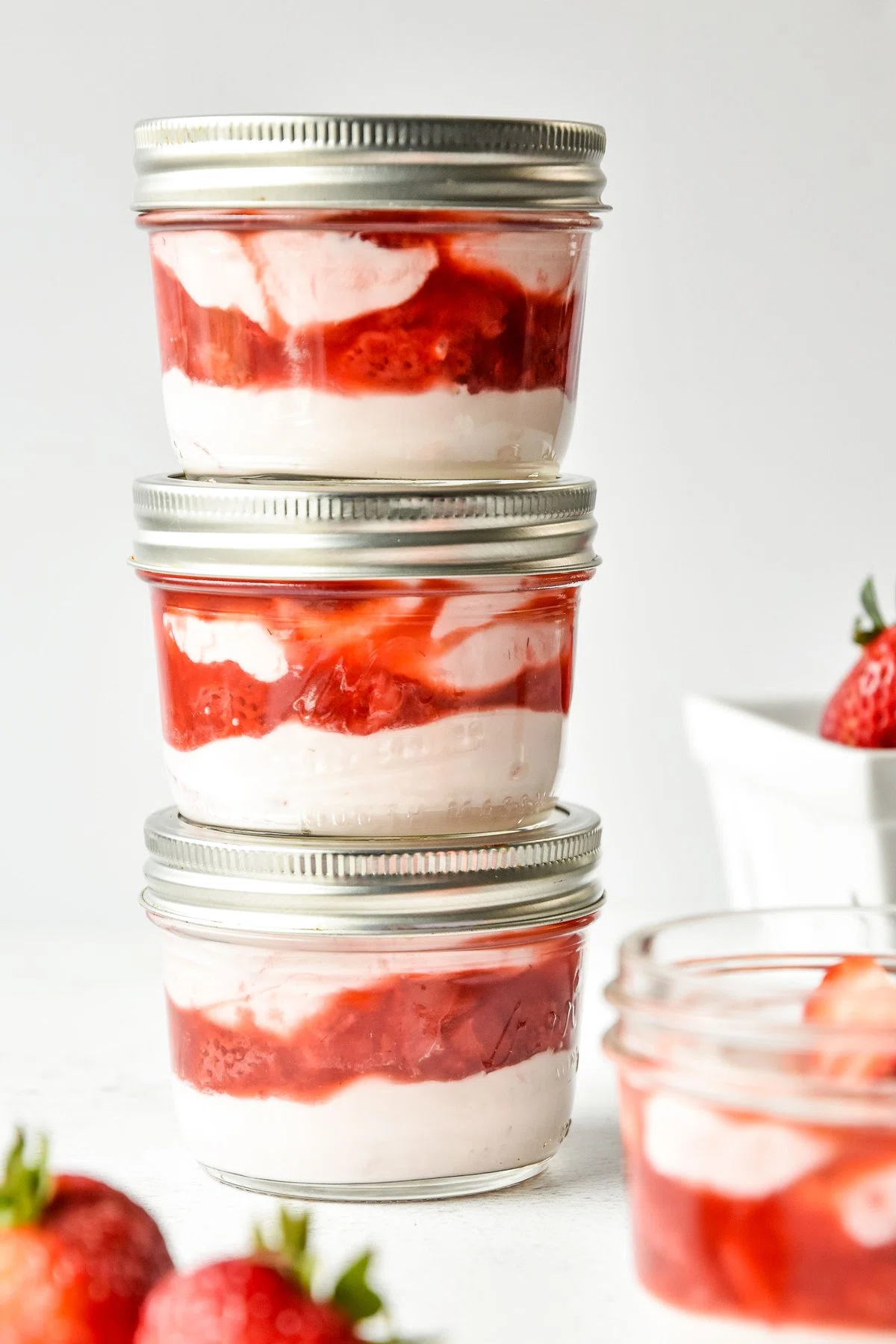 Strawberry Whipped Yogurt Cups