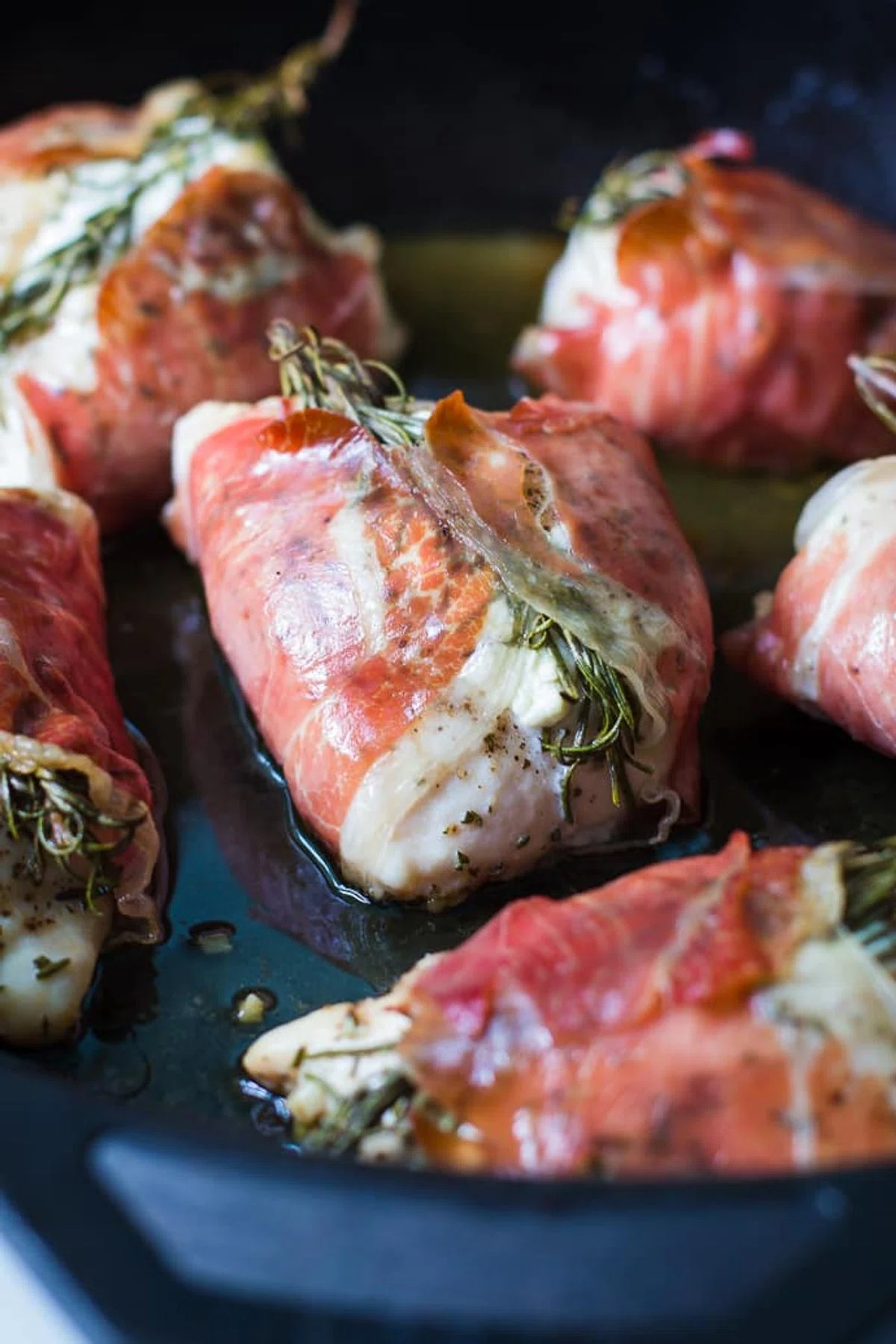 Goat Cheese Stuffed Rosemary Chicken in Prosciutto
