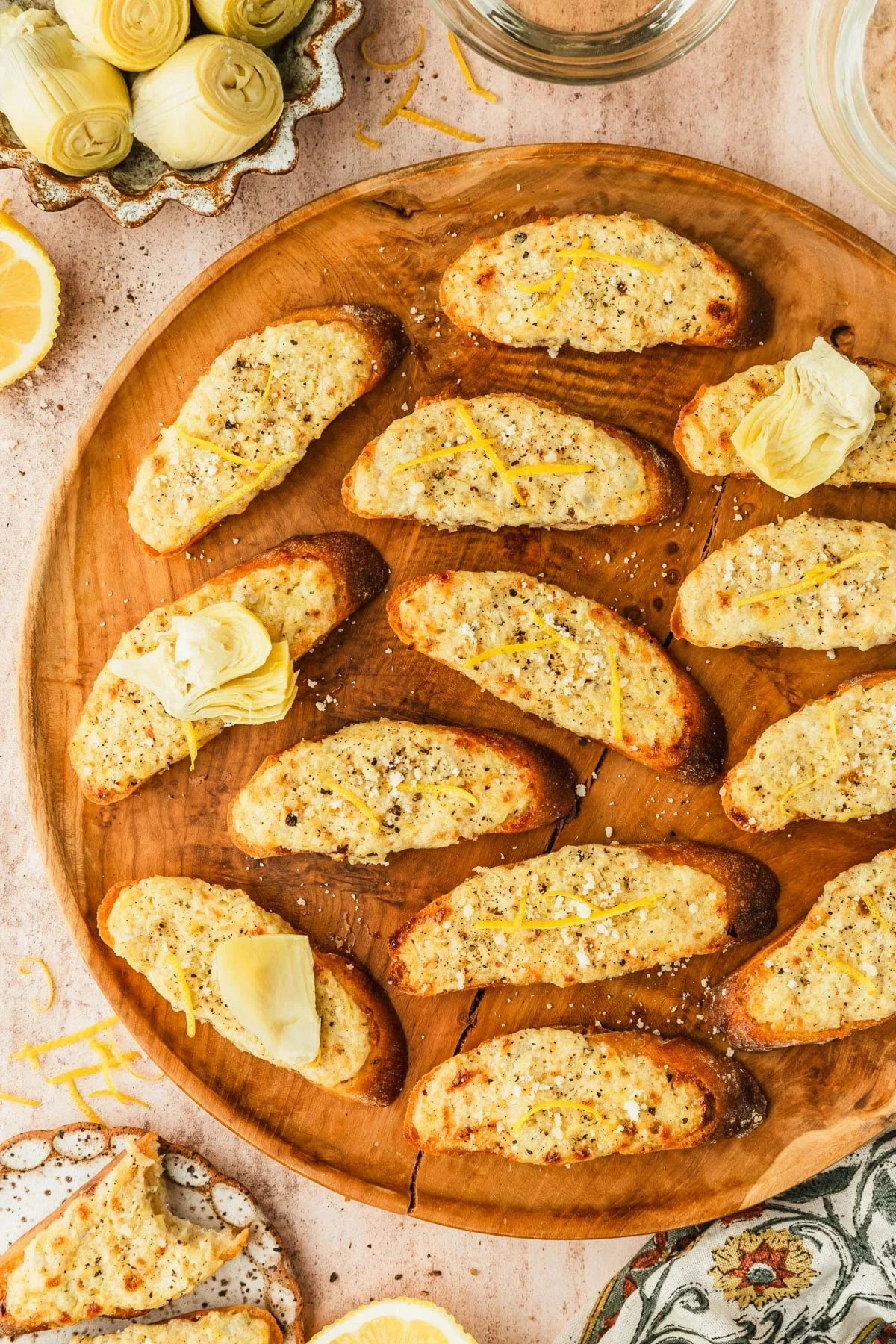 Lemony Artichoke Bruschetta