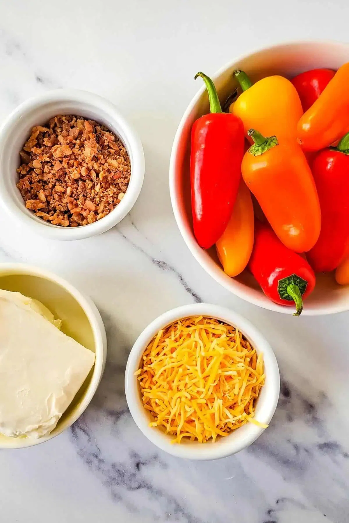Cream Cheese Stuffed Mini Peppers with Bacon