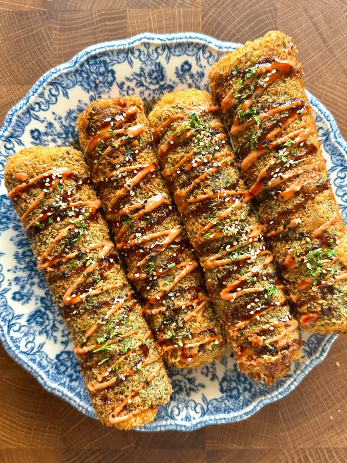 Crispy Sushi Burrito with Salmon