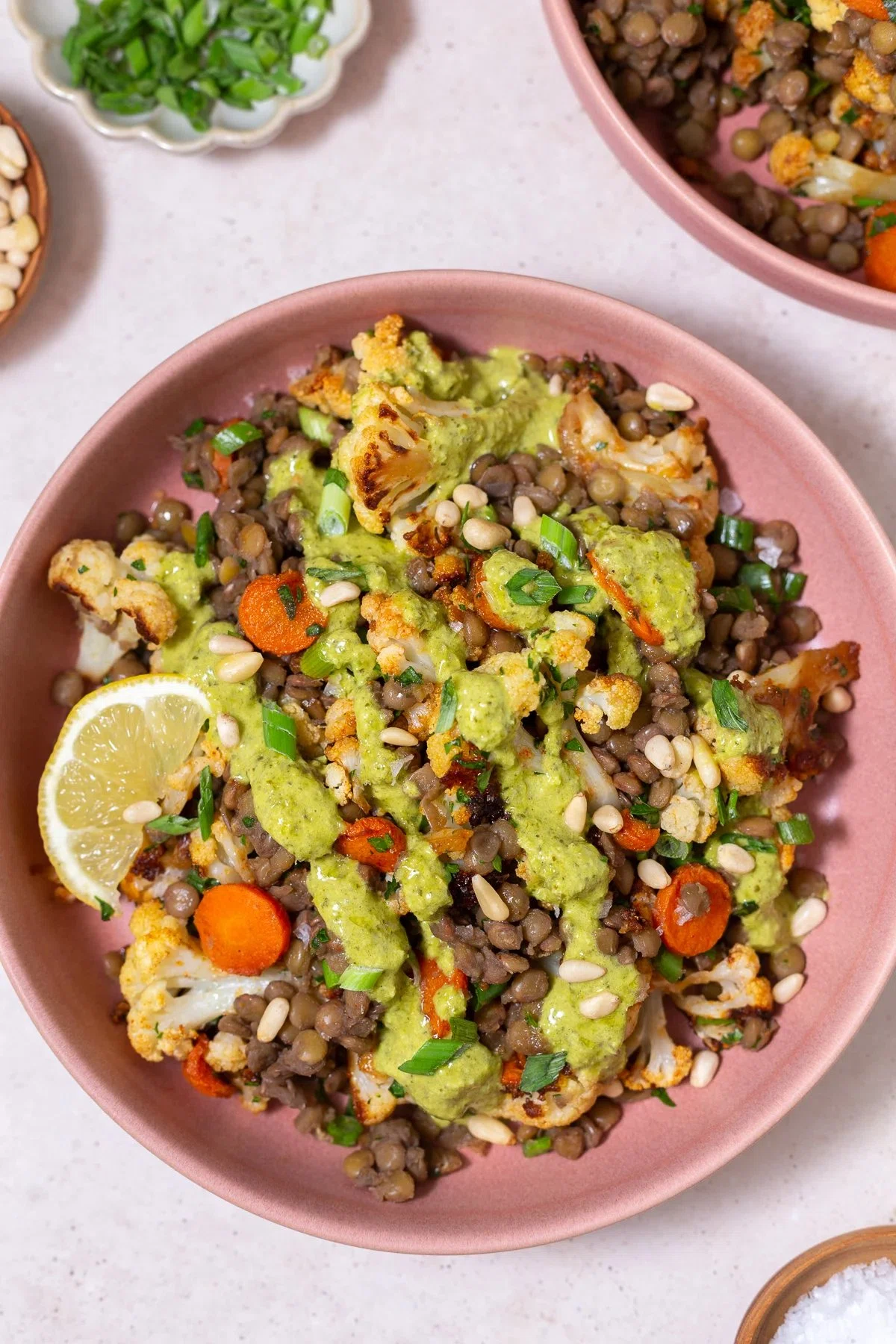 Lentil Salad with Warm Vegetables