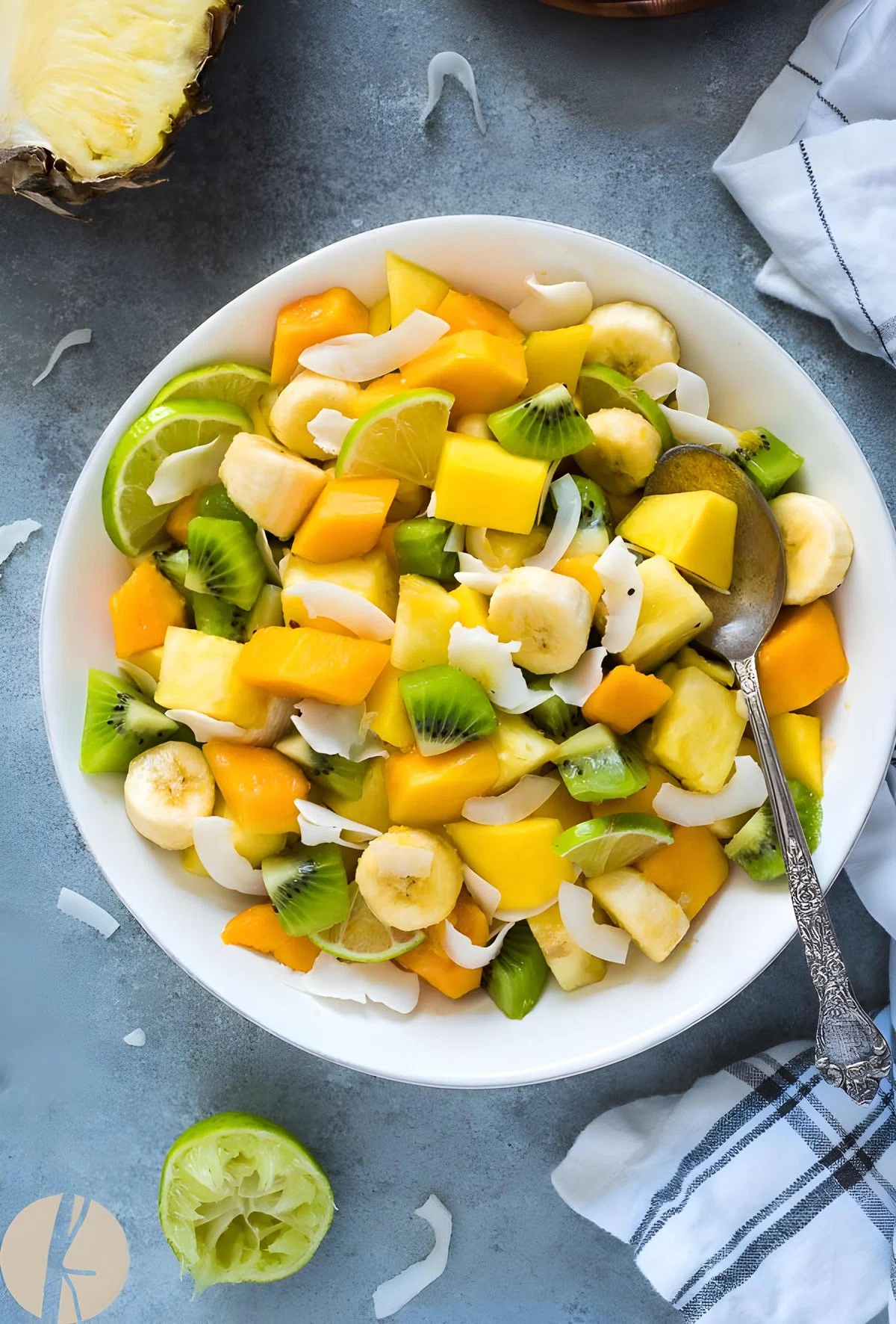 Tropical Fruit Salad with Coconut and Lime