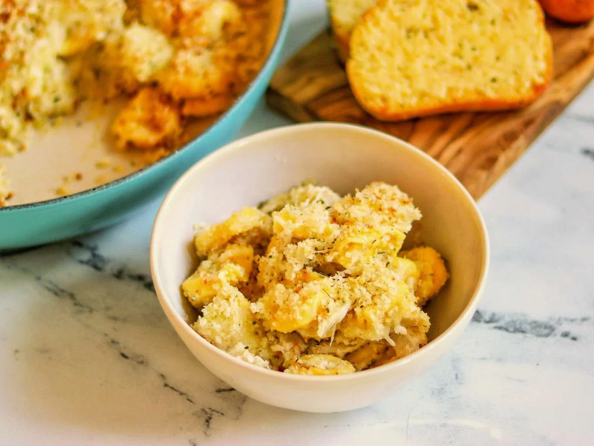 One-Pan Garlic Bread Tortellini