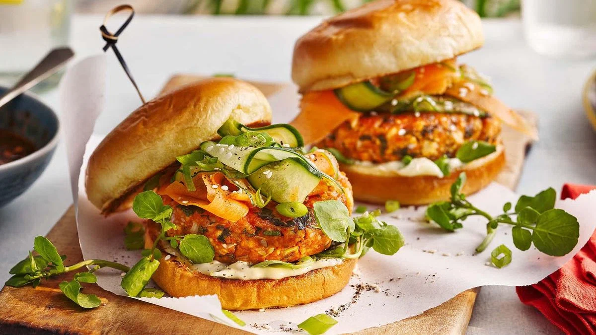 Vietnamese-style tofu burger