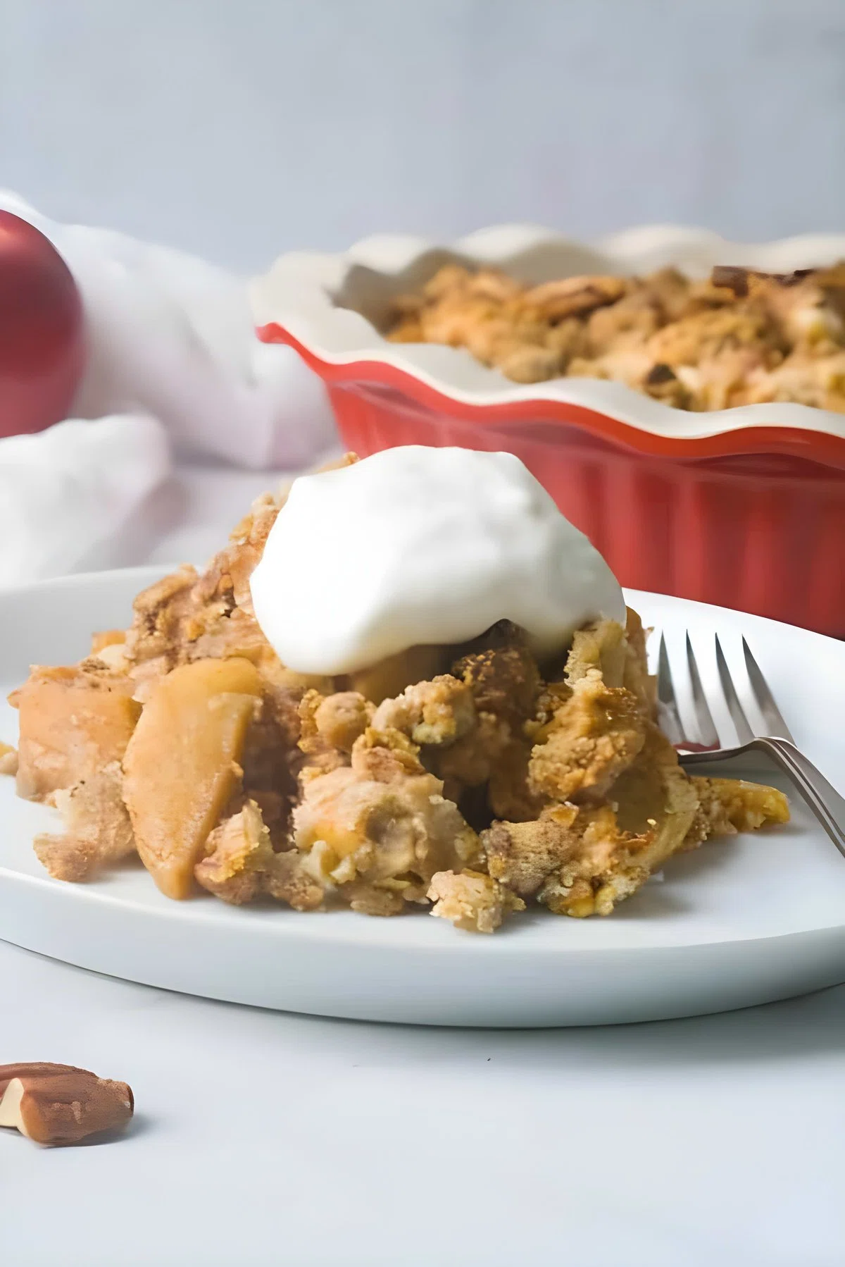 Paleo Grain Free Apple Crisp with Granola Topping