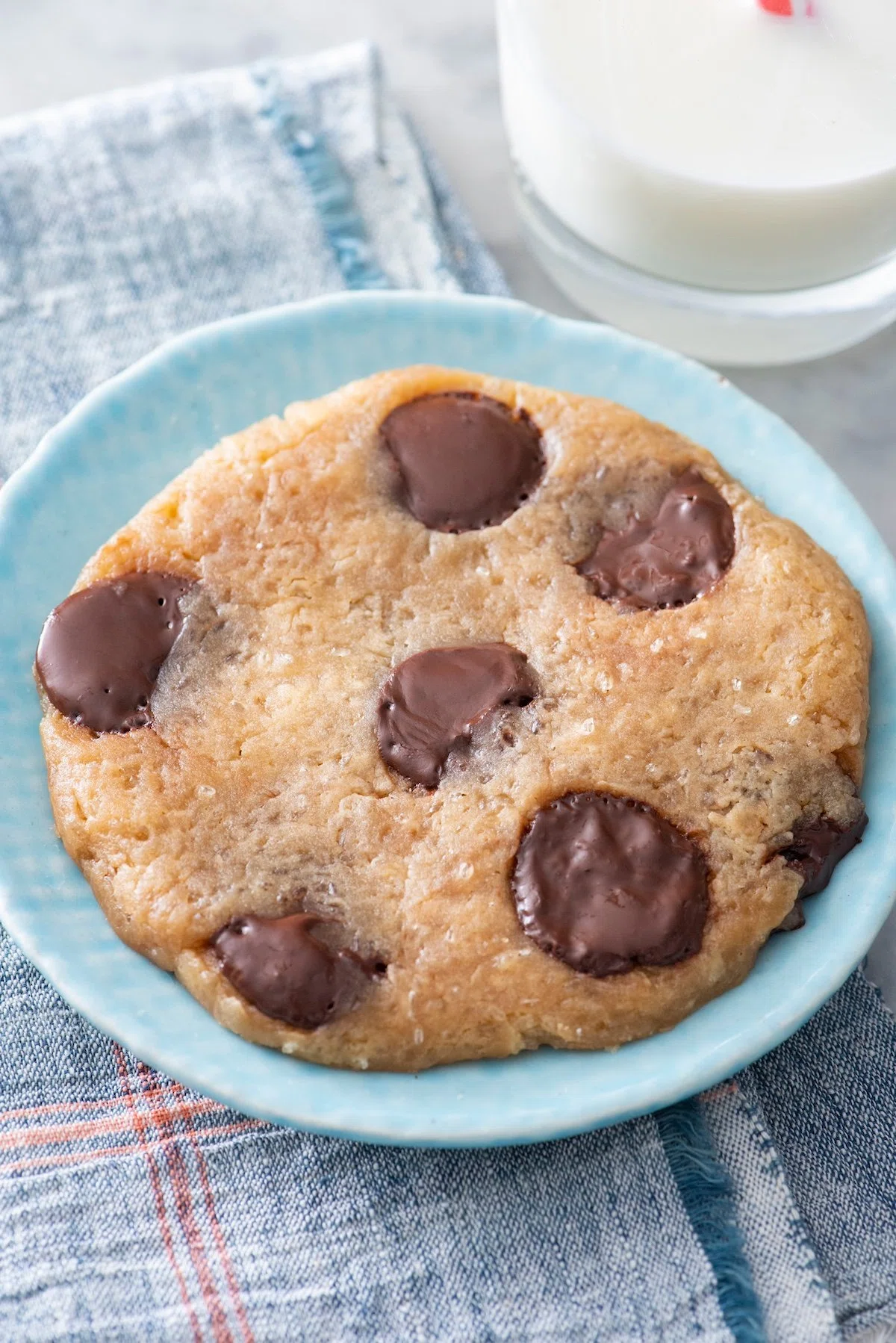 Microwave Chocolate Chip Sea Salt Cookie for ONE