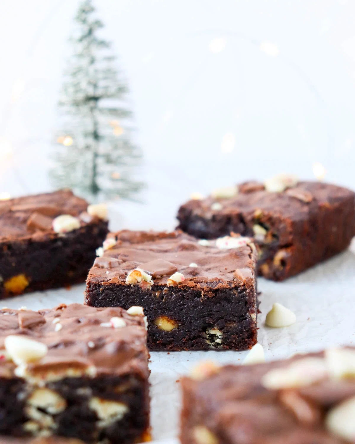 Peppermint Bark Fudge Brownies