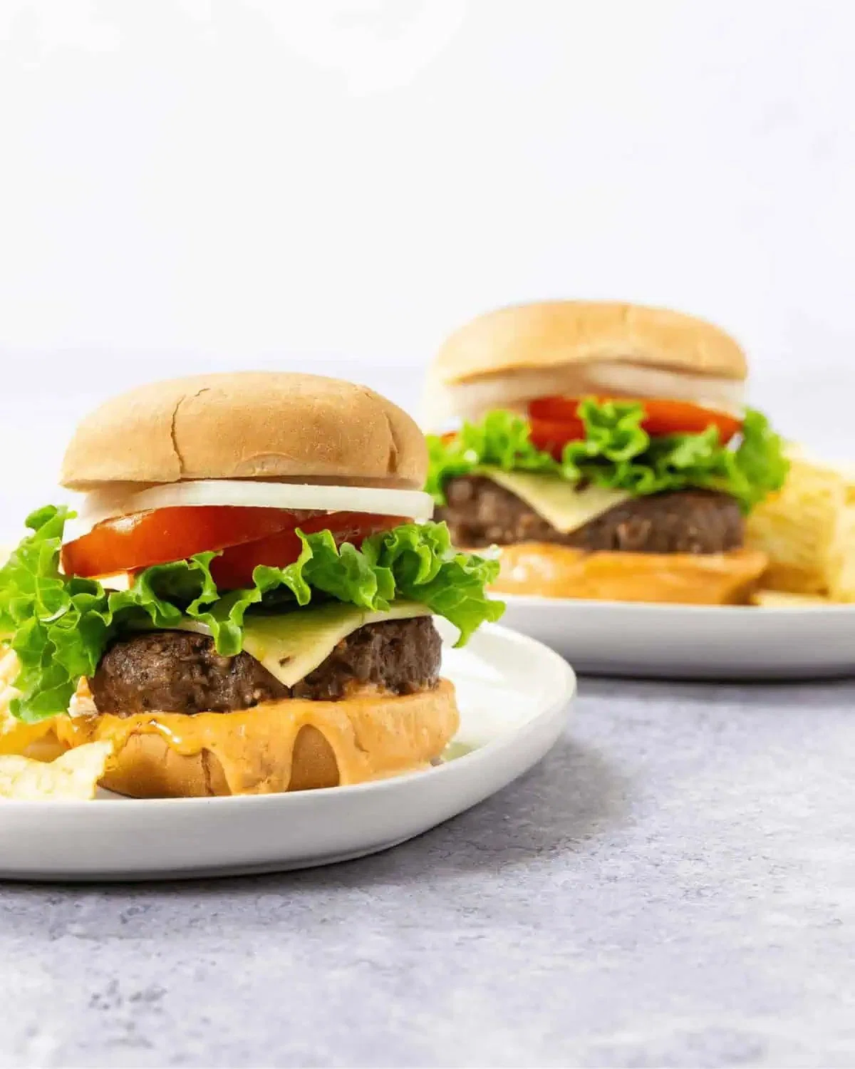 Spicy Burger with Creamy Sriracha Sauce