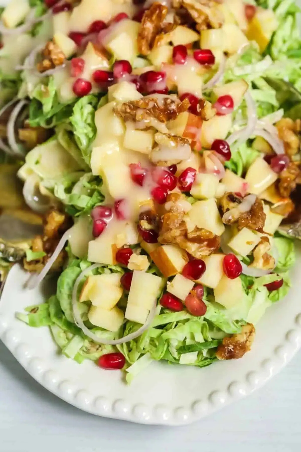Shaved Brussel Sprouts Salad with Apples