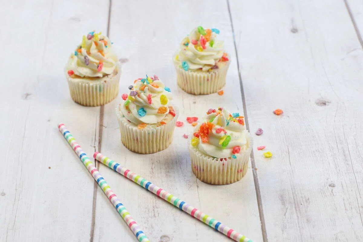 Fruity Pebble Cupcakes
