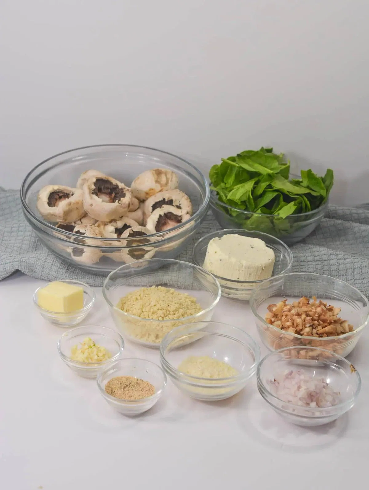 Spinach and Boursin Cheese Stuffed Mushrooms