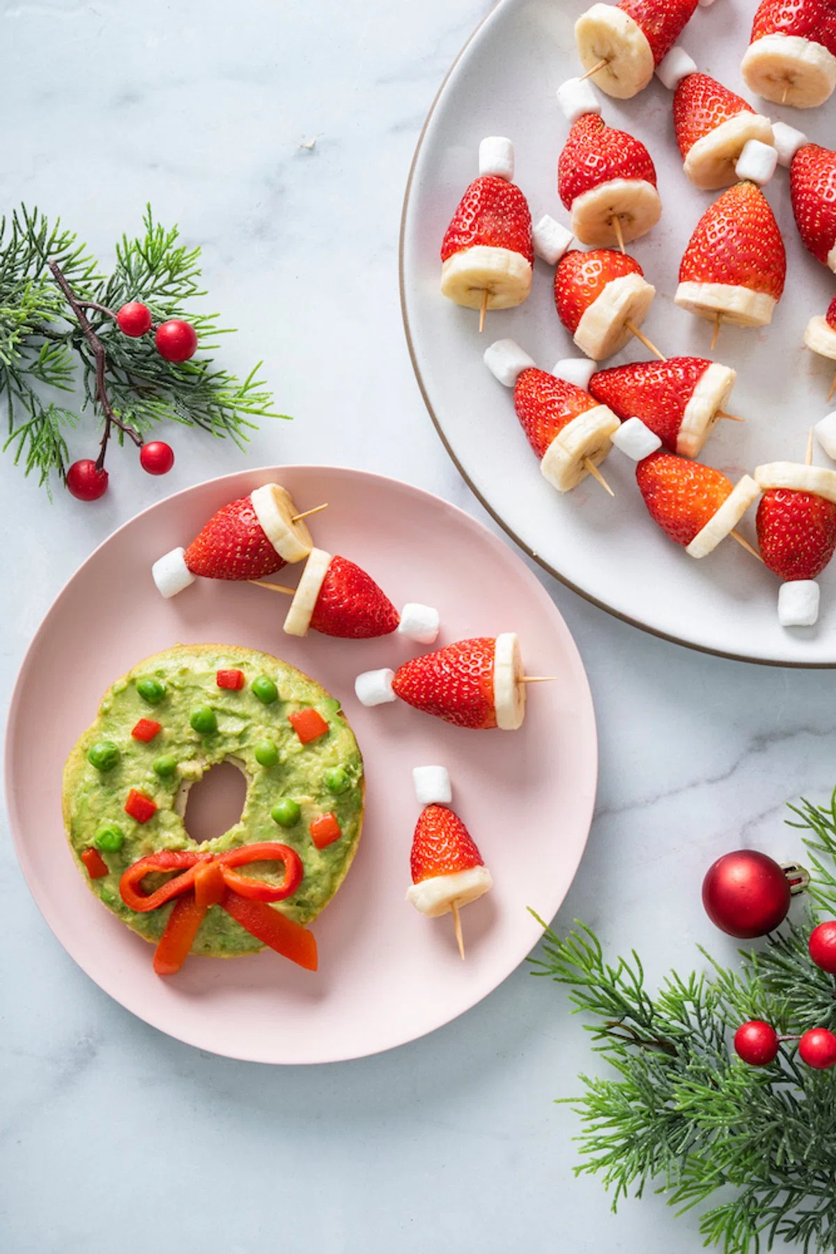 Christmas Bagel Wreaths