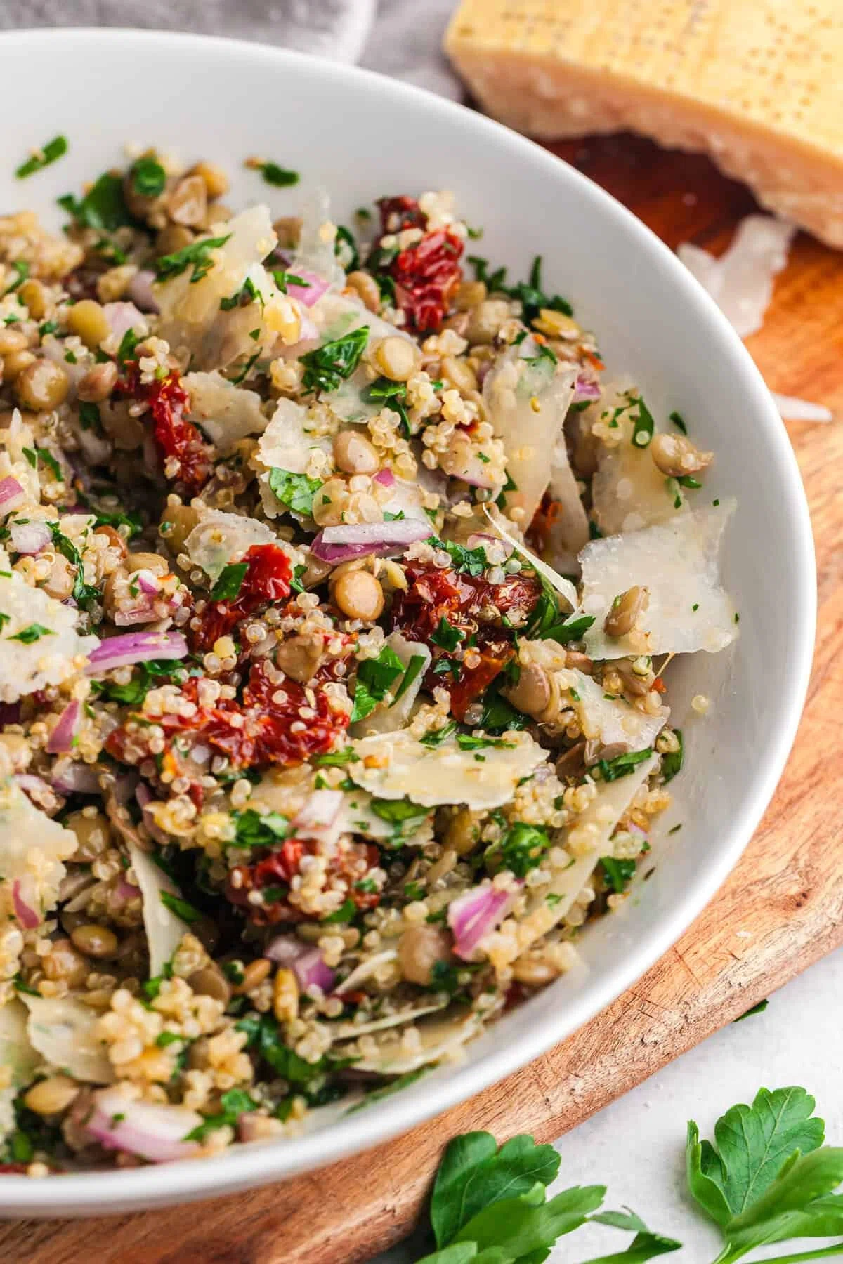 Quinoa Lentil Salad with Sun-Dried Tomatoes