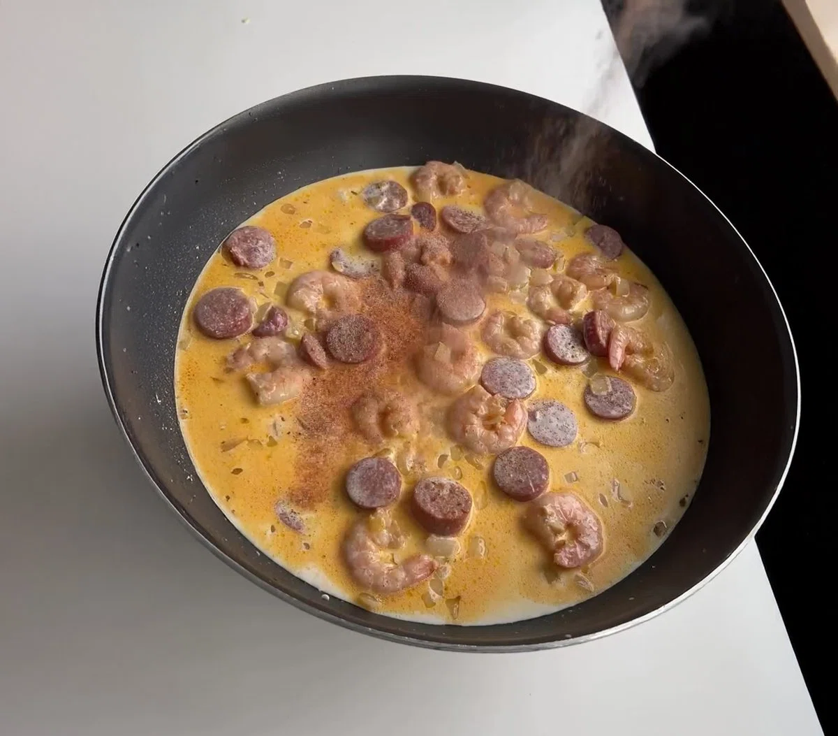 Creamy Cajun Shrimp & Sausage Pasta