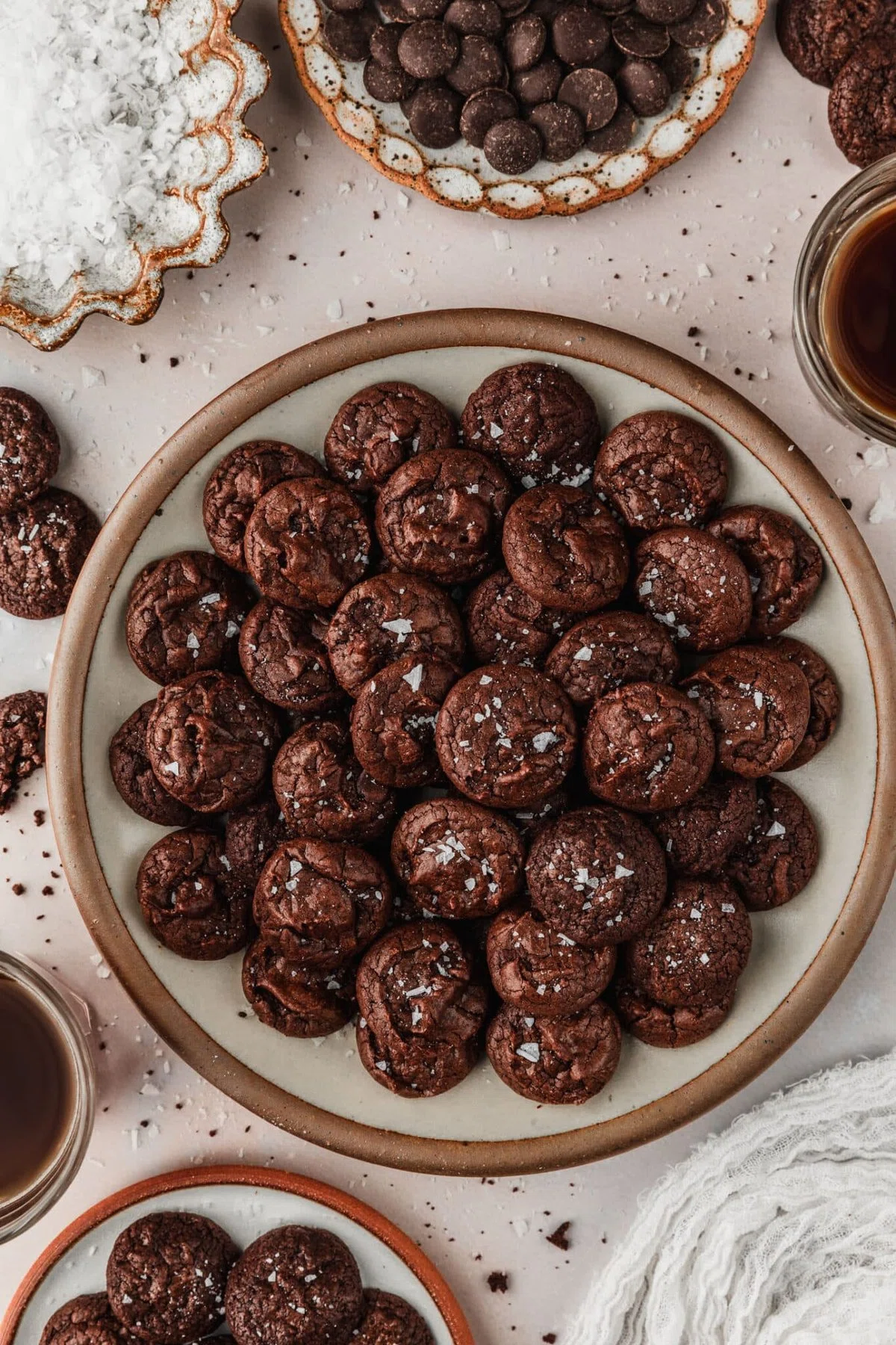 Super Chocolatey Mini Brownie Crinkle Cookies
