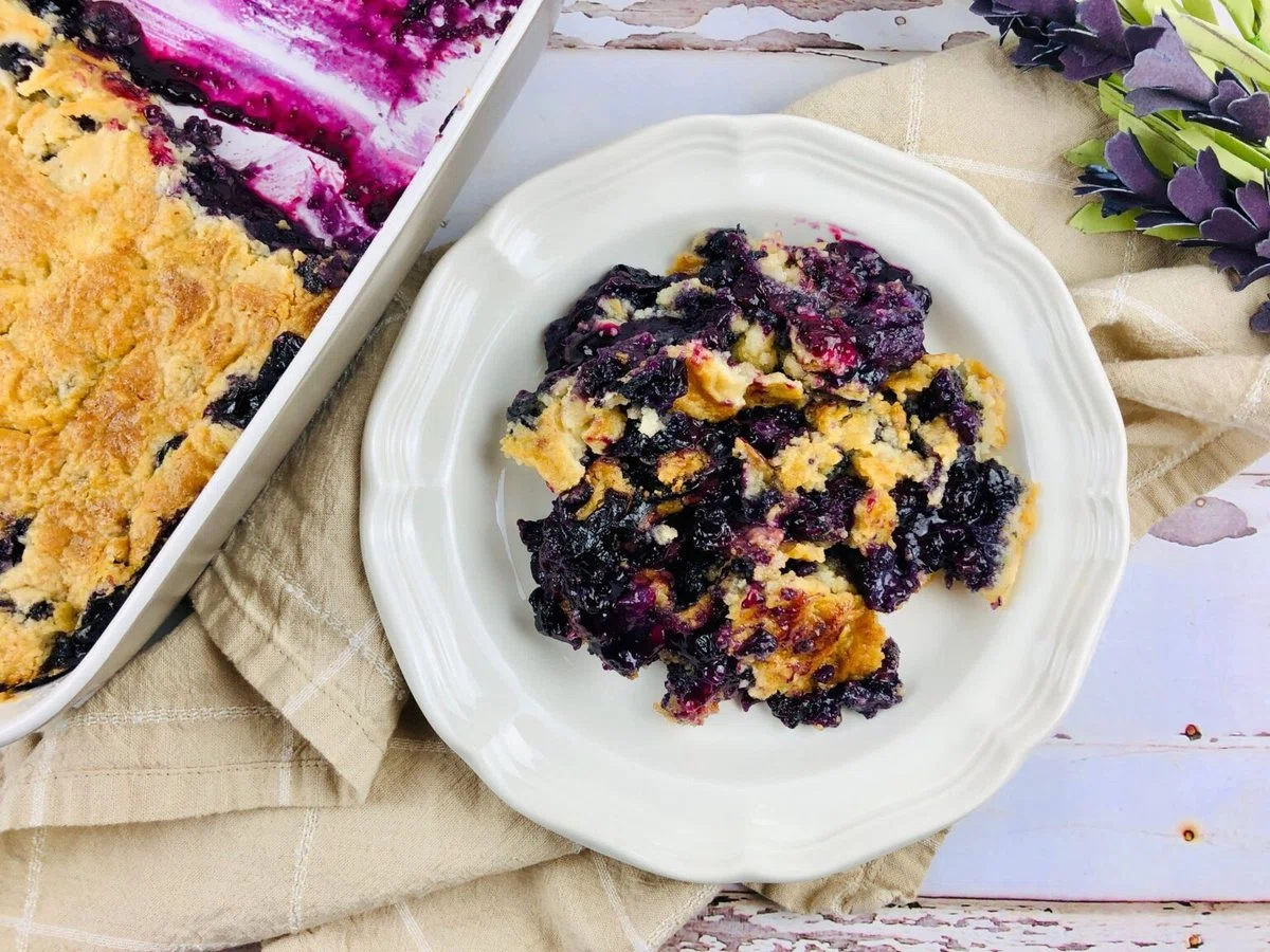 Cake Mix Blueberry Cobbler