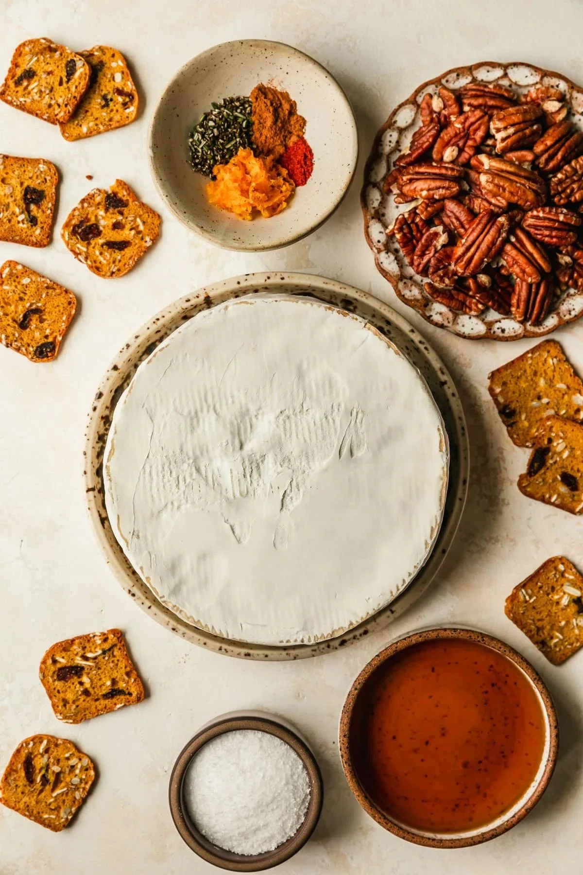 Quick Whipped Brie Cheese with Sticky Pecans