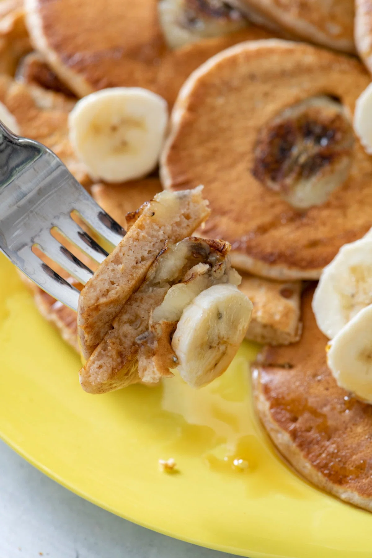 Whole Wheat Cinnamon Banana Pancakes