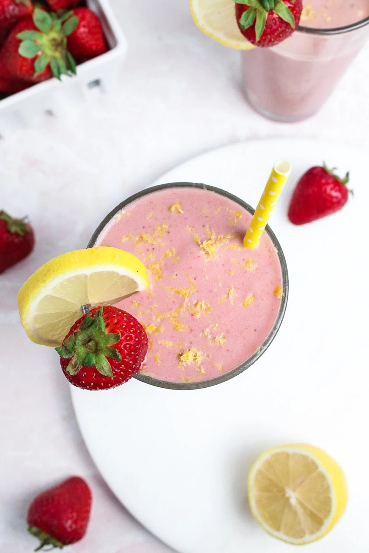 Strawberry Lemonade Protein Smoothie