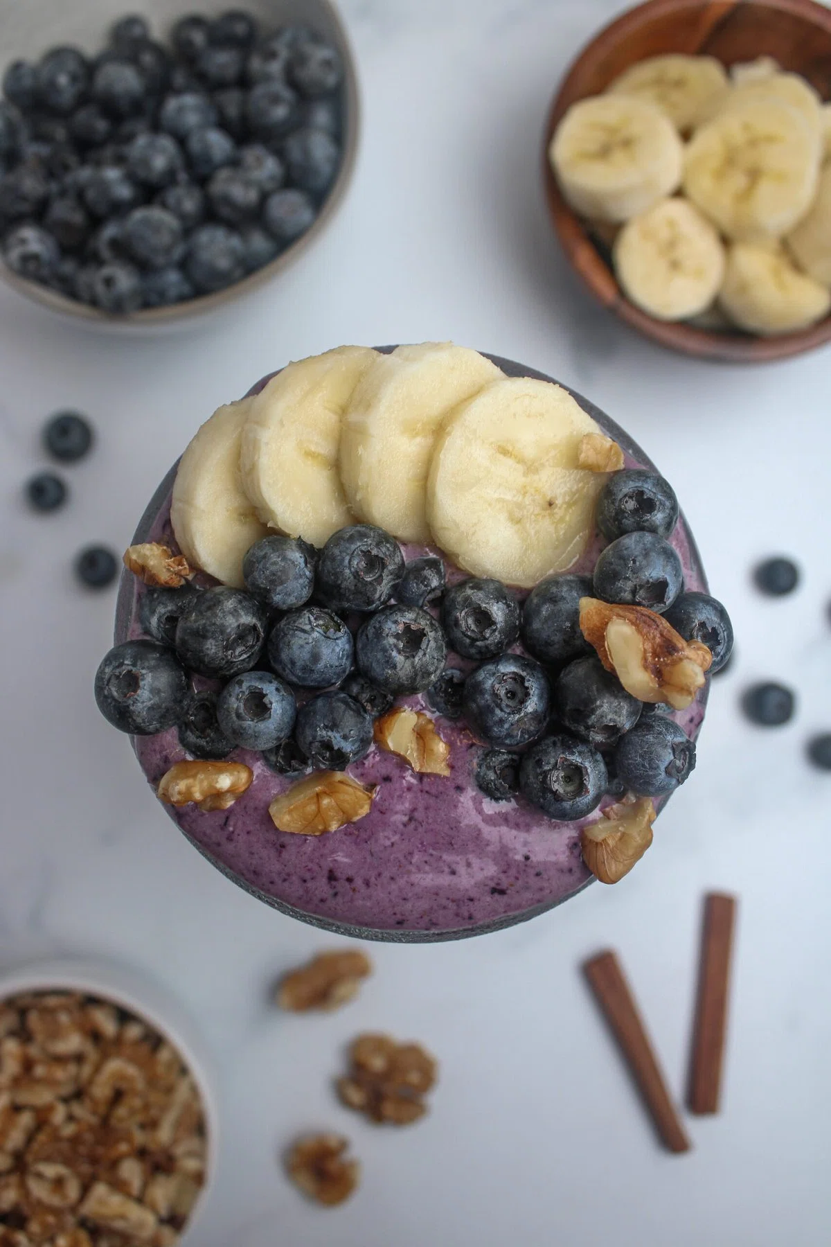 Blueberry Banana Walnut Smoothie