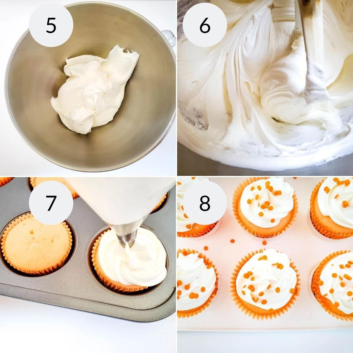 Orange Creamsicle Cupcakes