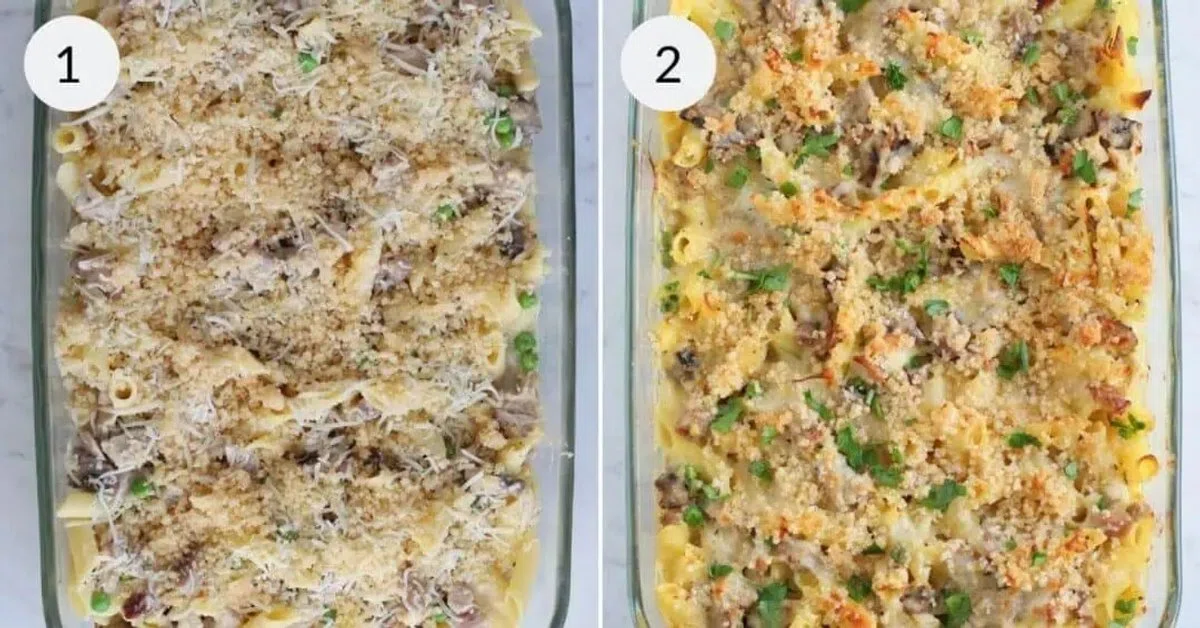 Leftover Turkey Pasta Casserole
