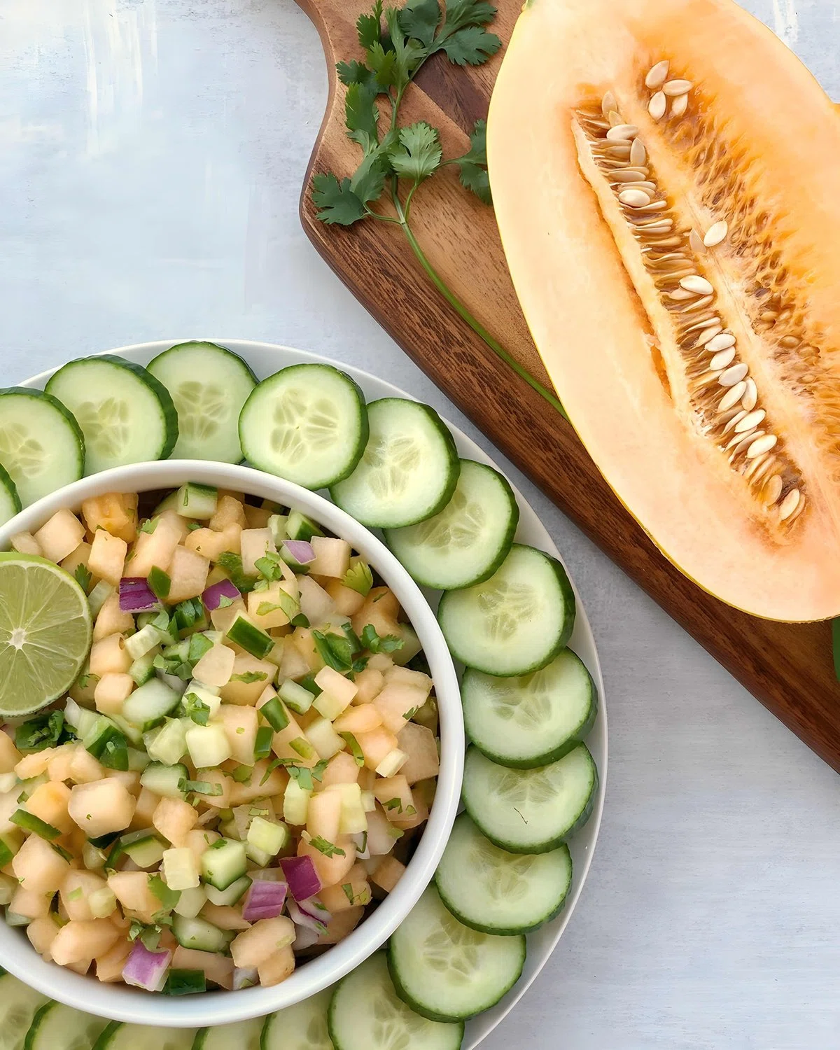 Melon Cucumber Salsa