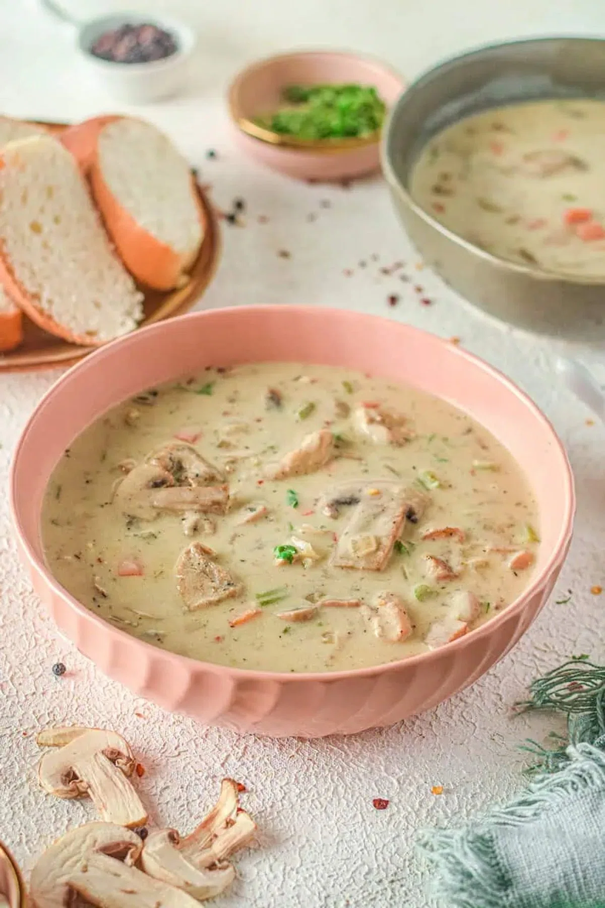 Creamy Chicken Mushroom Soup