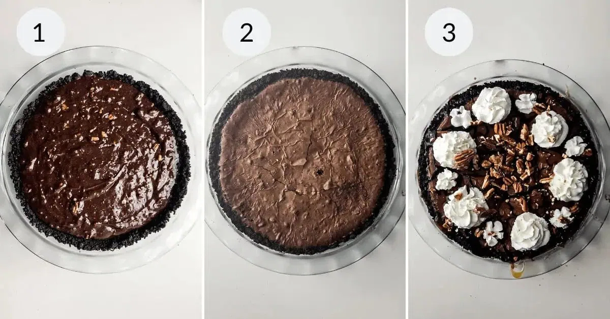 Turtle Brownie Pie