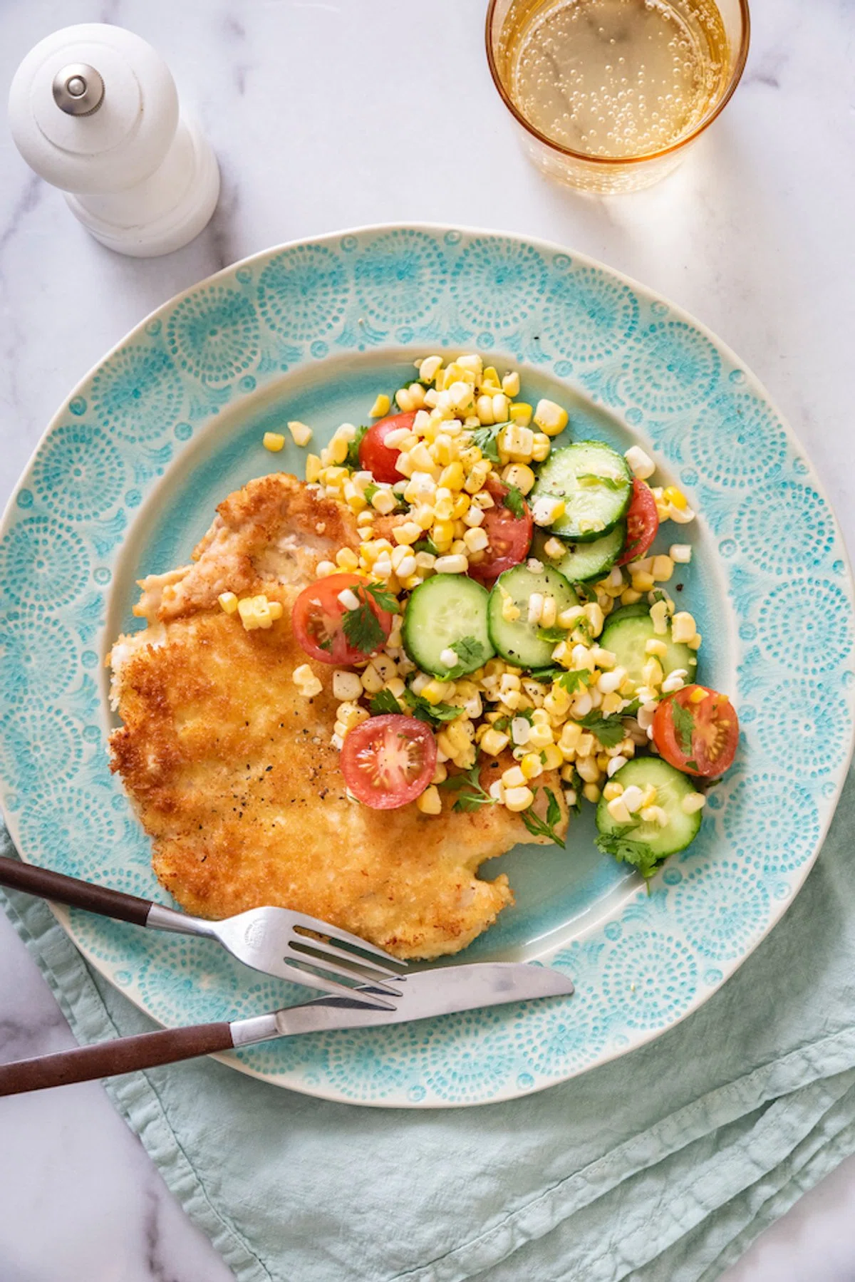 Chicken Paillard with Summer Salad