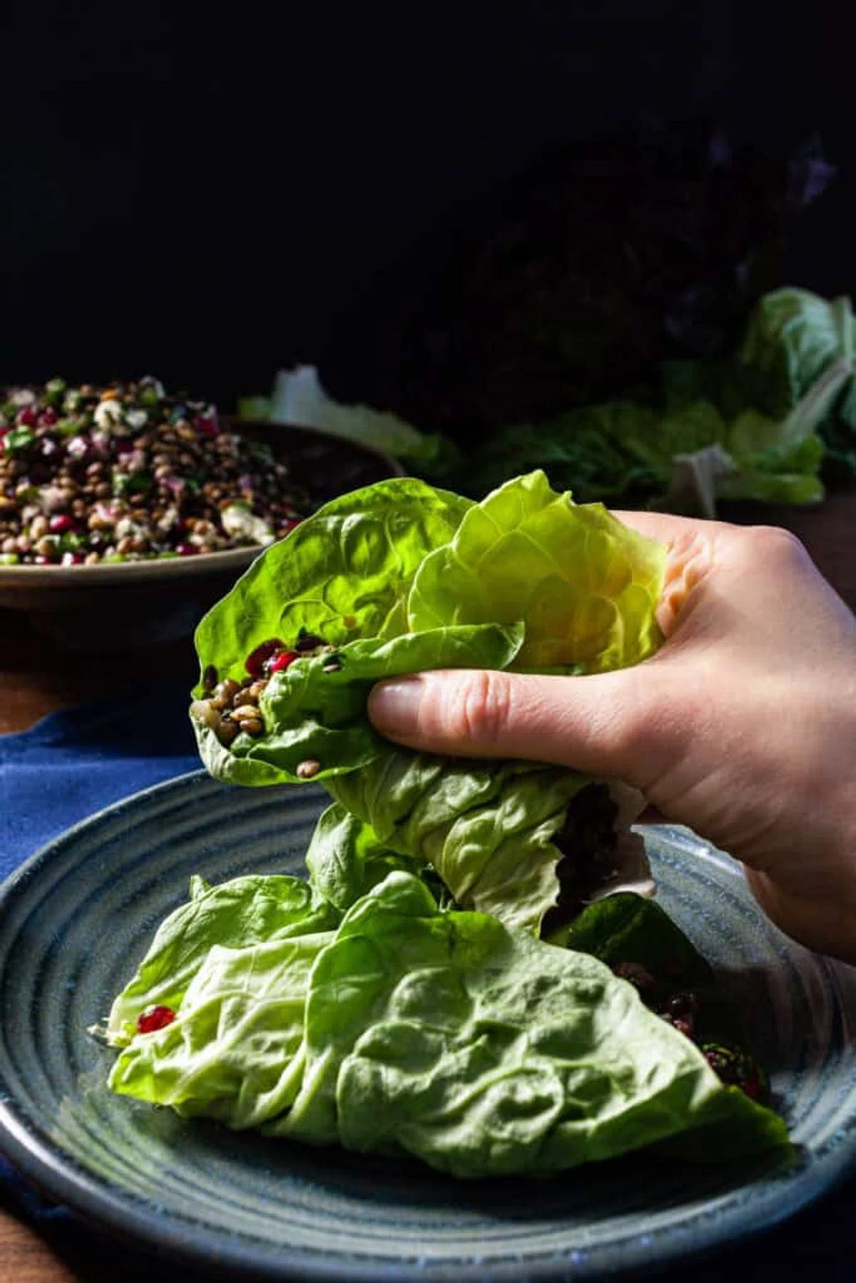 Lentil Salad with Feta and Pomegranate
