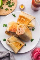 Cheesy Bean and Rice Burrito