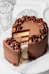 Yellow Cake with Chocolate Frosting