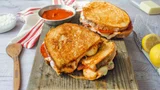 Oven-Baked Pizza Grilled Cheese Sandwiche