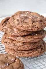 Fudgy Double Chocolate Brownie Cookies