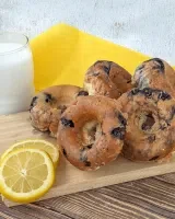 Glazed Blueberry Donuts