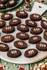 Chewy Mini Football Brownies