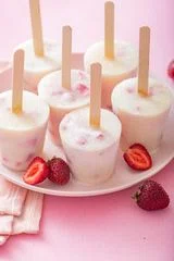 Strawberry Yogurt Ice Pops