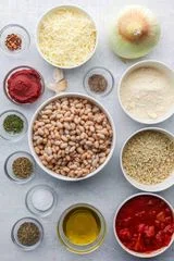 Cheesy White Bean Tomato Bake