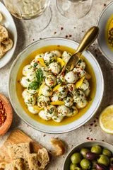 Marinated Mozzarella Balls with Basil & Lemon