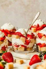 Strawberry Shortcake Cups with Lemony Pound Cake