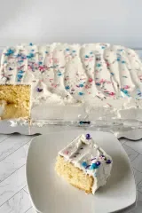 Homemade Vanilla Sheet Cake