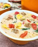 Sausage Spinach and Tortellini Soup